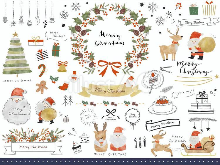 Christmas クリスマス イラスト アイコン セット イラスト素材4098922- フォトライブラリ