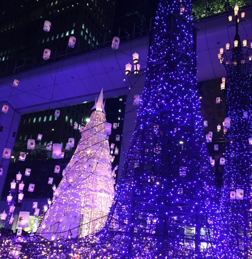 カレッタ汐留のクリスマスイルミネーション