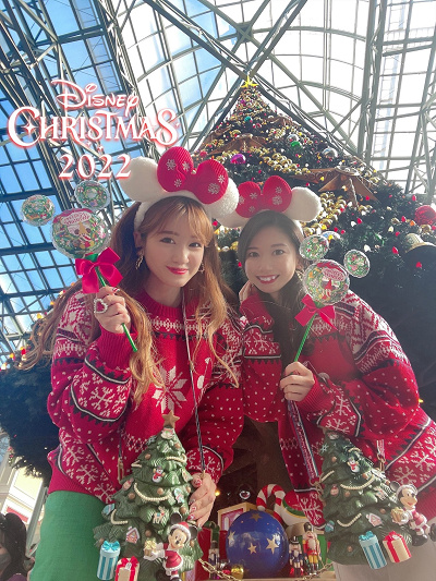 今日の服&メイク クリスマスディズニーの服＆メイクやまとなでしこファッション