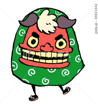 お正月獅子舞イラストTikTok