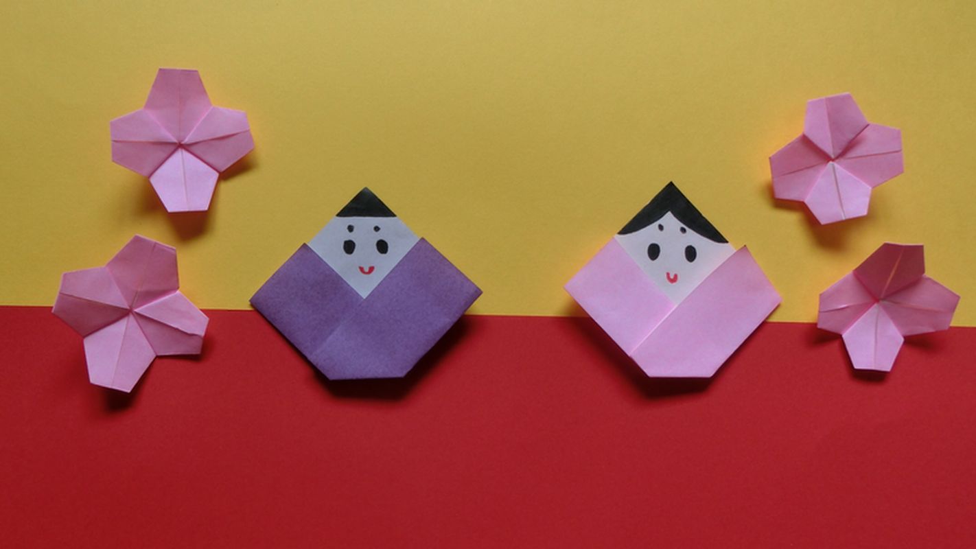 カミキィ 桃の花と葉っぱ