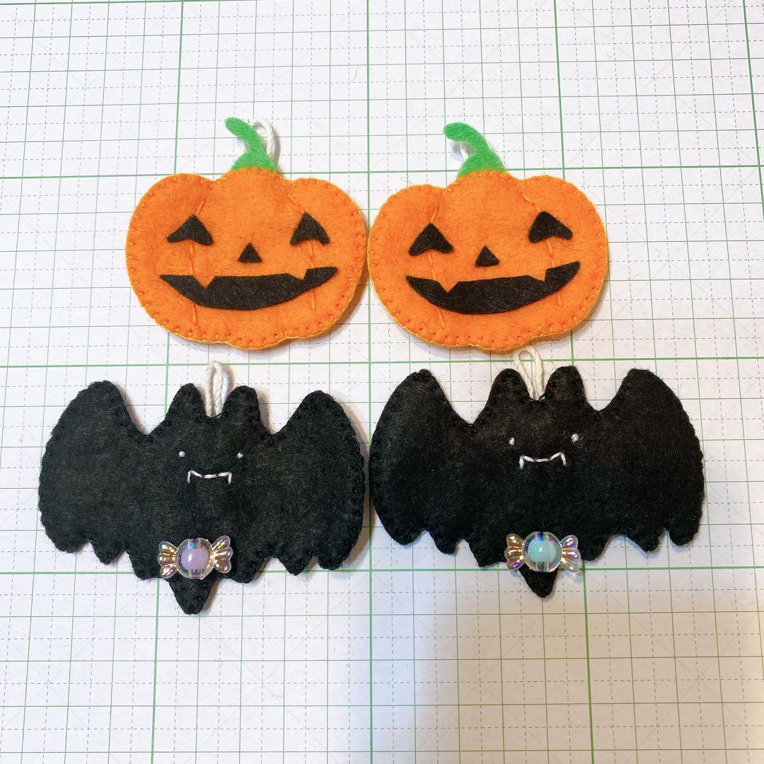 子供とおうちハロウィンの飾りを手作り フェルトで作るガーランド