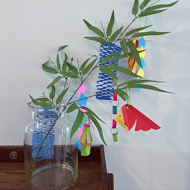 三角つなぎを七夕に！作り方は簡単だから幼稚園や保育園の工作にもおすすめ！！たのしい☆おりがみ