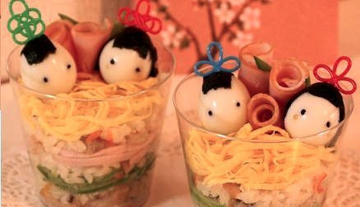 ひな祭り♪３色ミルクプリン