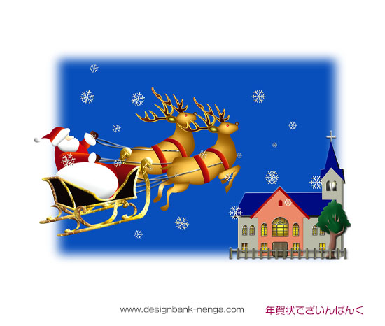 christmas-image-18クリスマスのフリー素材年賀状2026無料午年の年賀状テンプレートと馬のイラスト年賀状 でざいんばんく