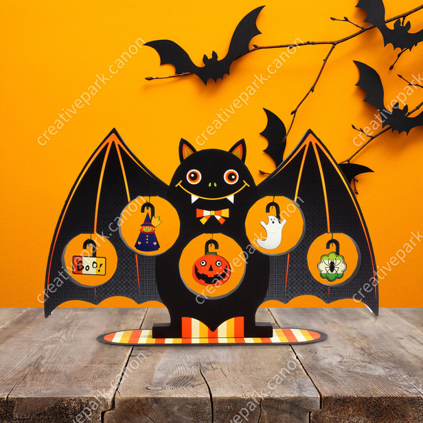 かわいいハロウィンコウモリ ころんとした灰色のコウモリイラスト・フリー素材なら「シンテリ」