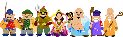 実は並び順が決まっている七福神の神々の写真素材106062551- PIXTA