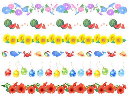 祭り罫線・飾り罫ライン素材 FREE LINE DESIGN