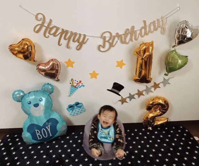 1歳誕生日 100均アイテムで飾り付け！我が家のバースデー写真 ダイソー＆セリアゆきもちブログ