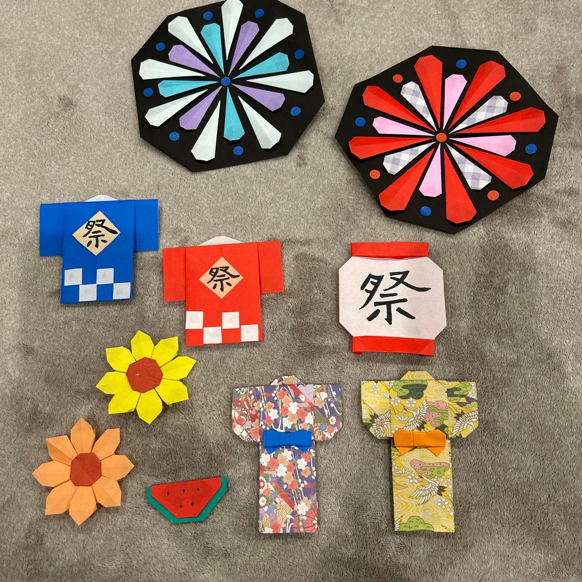 Amazon.co.jp: 壁面 夏祭り 壁面飾り 夏壁面 夏まつり 折り紙 夏祭り 7月壁面 8月壁面 : おもちゃ