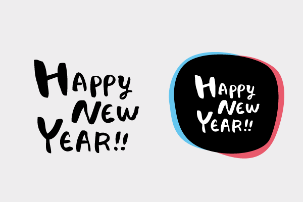 ハッピーニューイヤー イラスト434 無料写真