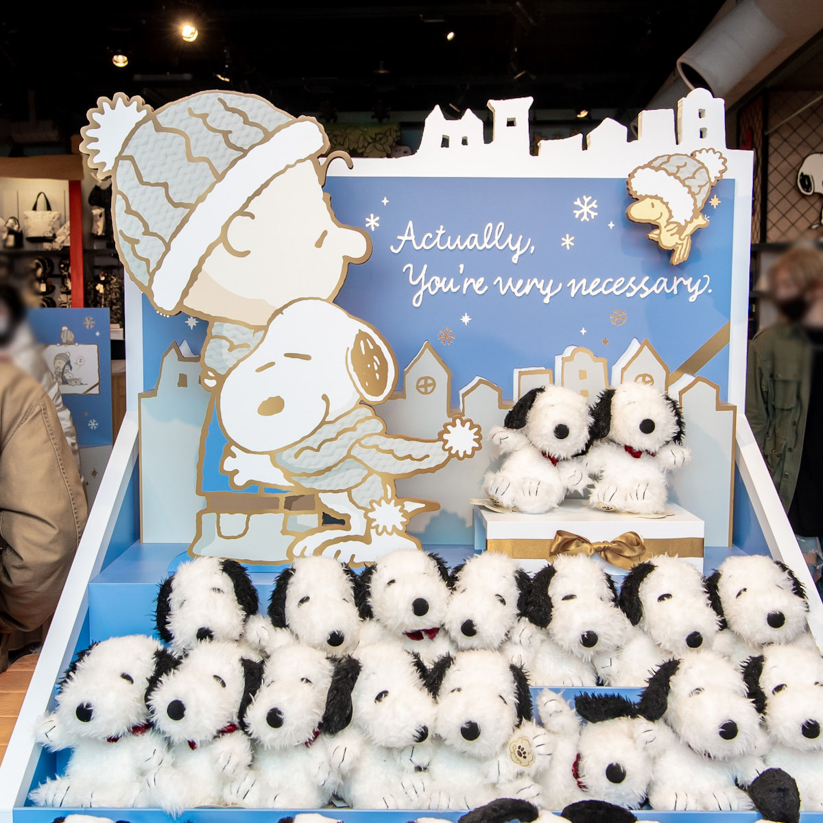 スヌーピー インテリア 雑貨 グッズ 85cm幅 150cm丈 PEANUTS Christmas Sweater フライング・エースサンタ 赤 紺冬 クリスマスのれん屋さんのインテリアショップ