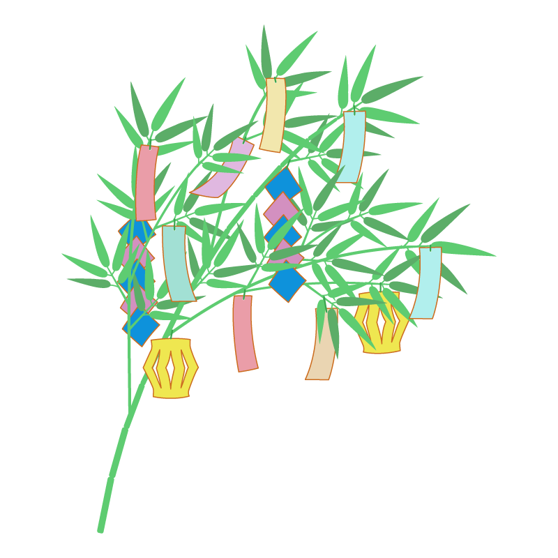 七夕祭りの飾りのイラストのイラスト素材FYI04841771ストックフォトの Qlean Market キュリンマーケット