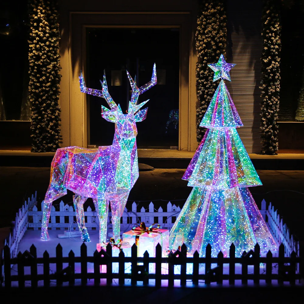 金属製クリスマスツリー、オーナメントディスプレイクリスマスツリー、屋内屋外用クリスマスデコレーション 125 cm150cmクリスマスツリーチョコレート柄オーナメントセット LEDライト付公式 LOWYA ロウヤ家具・インテリアのオンライン通販