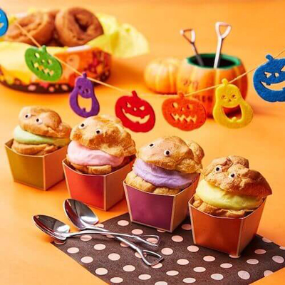 ASCII.jp：怖くてかわいい!? 不二家「窯焼きダブルシュークリーム パンプキン 」などハロウィンスイーツが勢ぞろい