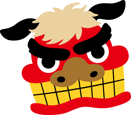 獅子舞のお面のイラスト134217881- イメージマート