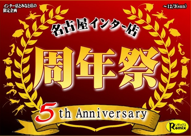 あす１１ １ 水 よりインター店の周年祭スタート！名古屋のペットショップRemix リミックス・ペポニ