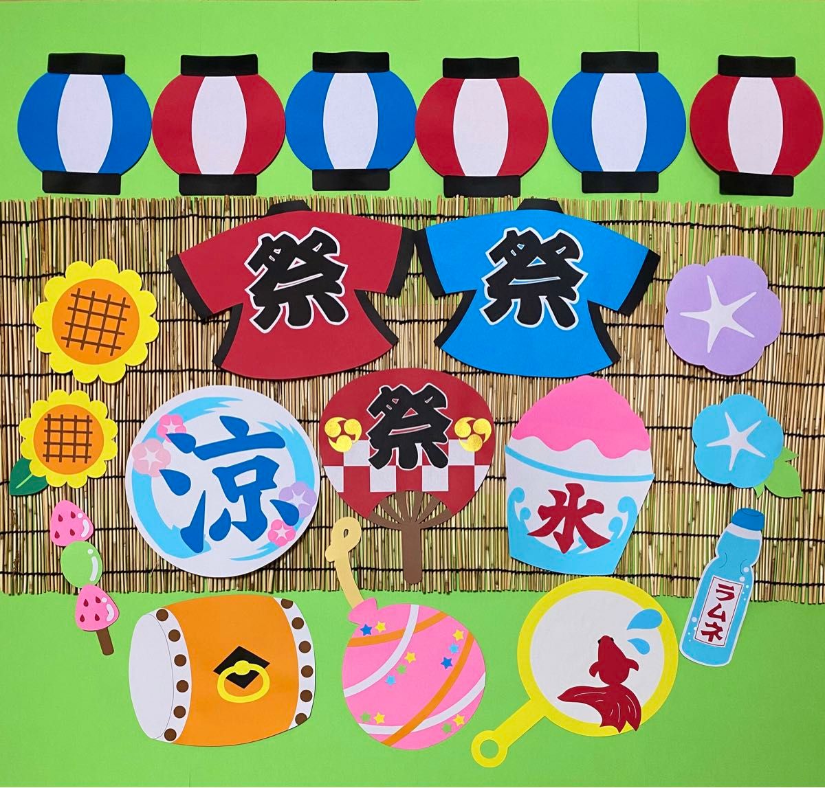 夏祭り☆花火大会☆壁面飾り♪ 切り絵 yururi 通販 15893031Creema クリーマ