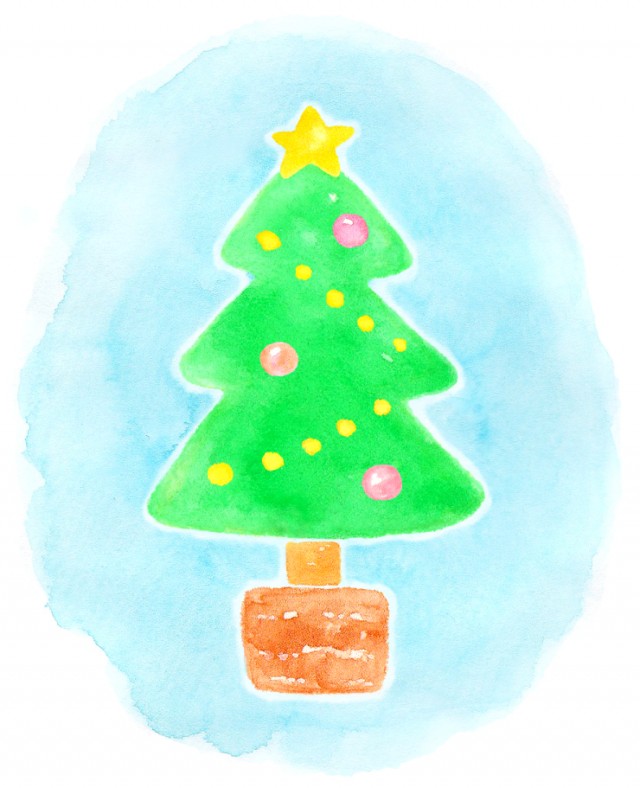 かわいいクリスマスツリーのイラスト フリー素材- ネット世界の武器屋