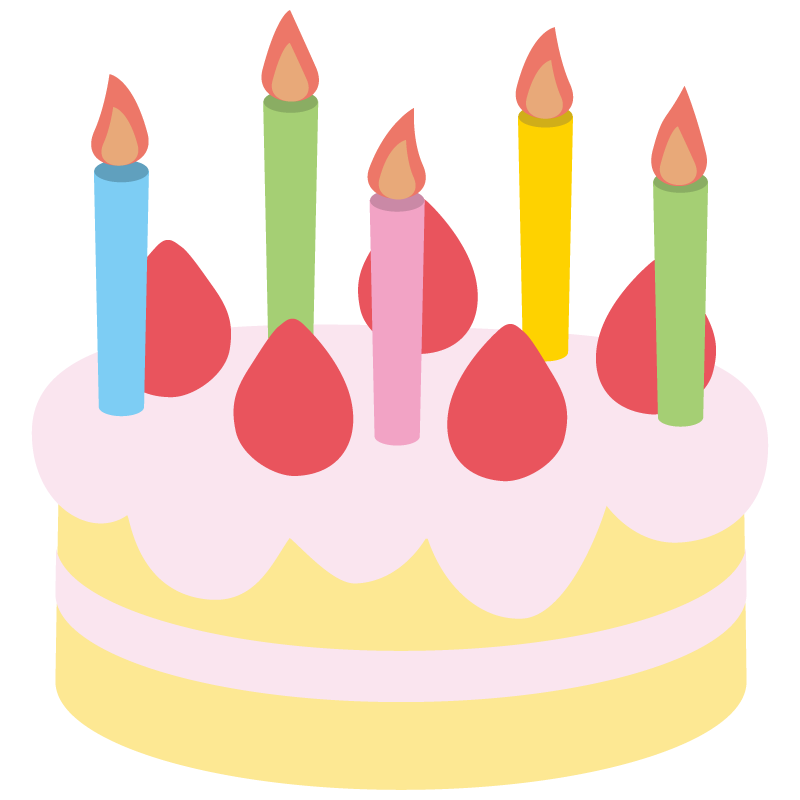 ポップでかわいい 誕生日素材イラスト制作例 A156イラスト工房