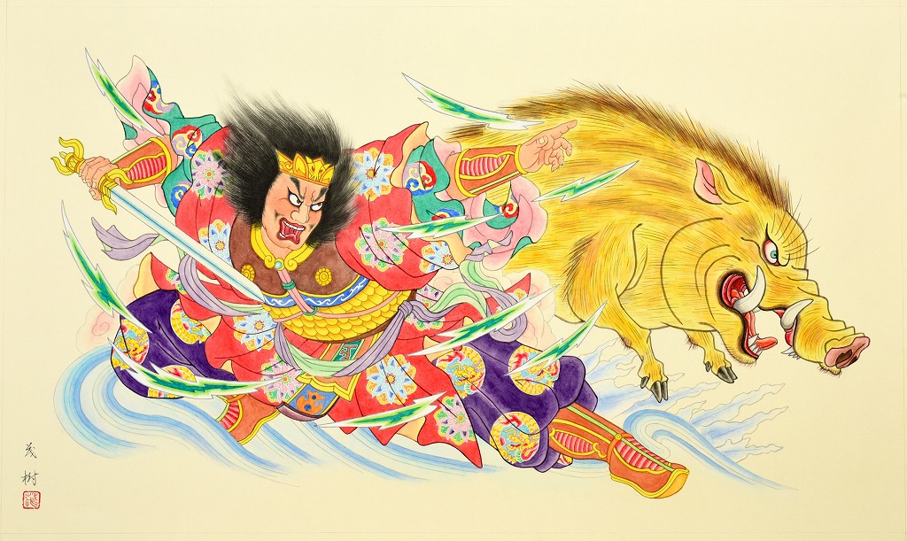 仏像 金毘羅大権現 立像 総高30cm 桧木 美術、工芸品