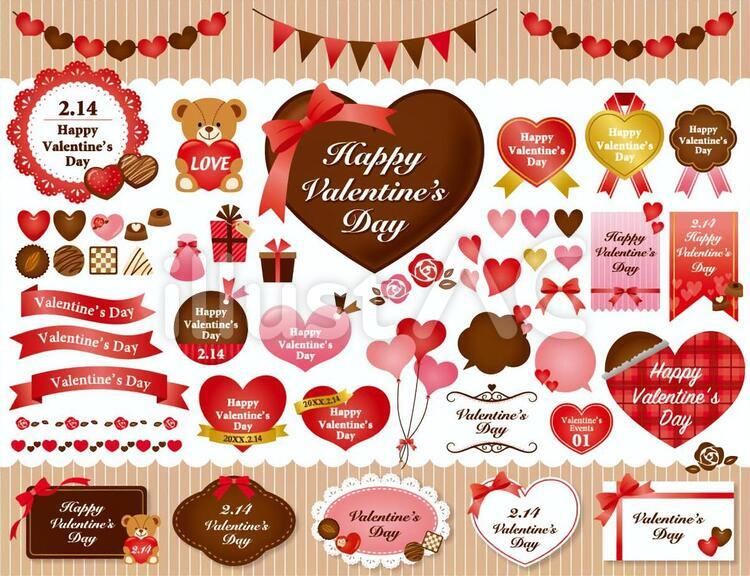 バレンタインラベル・シールオリジナルラベル集 ラベル印刷net