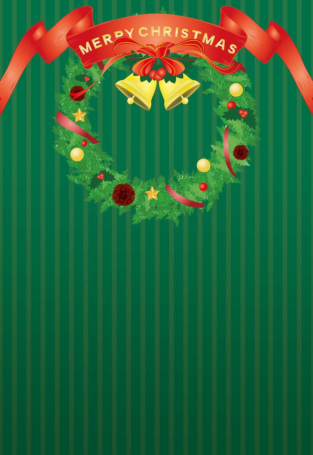 クリスマスカラーのメッセージカードフレーム無料イラスト素材素材ラボ