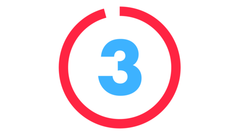 カウントダウン ピンク 3秒 Bの動画無料の動画素材サイト「動画AC」