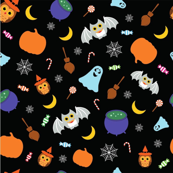 ハロウィン 包装紙 紫 壁紙 背景 秋イラスト - No: 2177894無料イラスト・フリー素材なら「イラストAC」