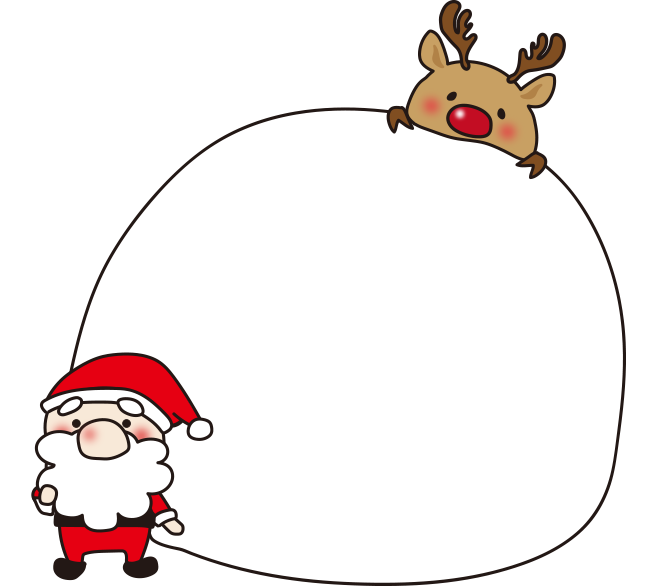 サンタクロースとトナカイの無料イラストフリーイラスト素材集 ジャパクリップ