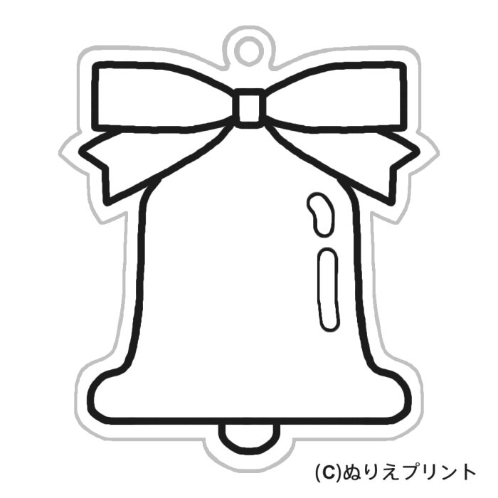 リース2 黒クリスマス飾り オーナメント のぬりえイラスト ぬりえプリント