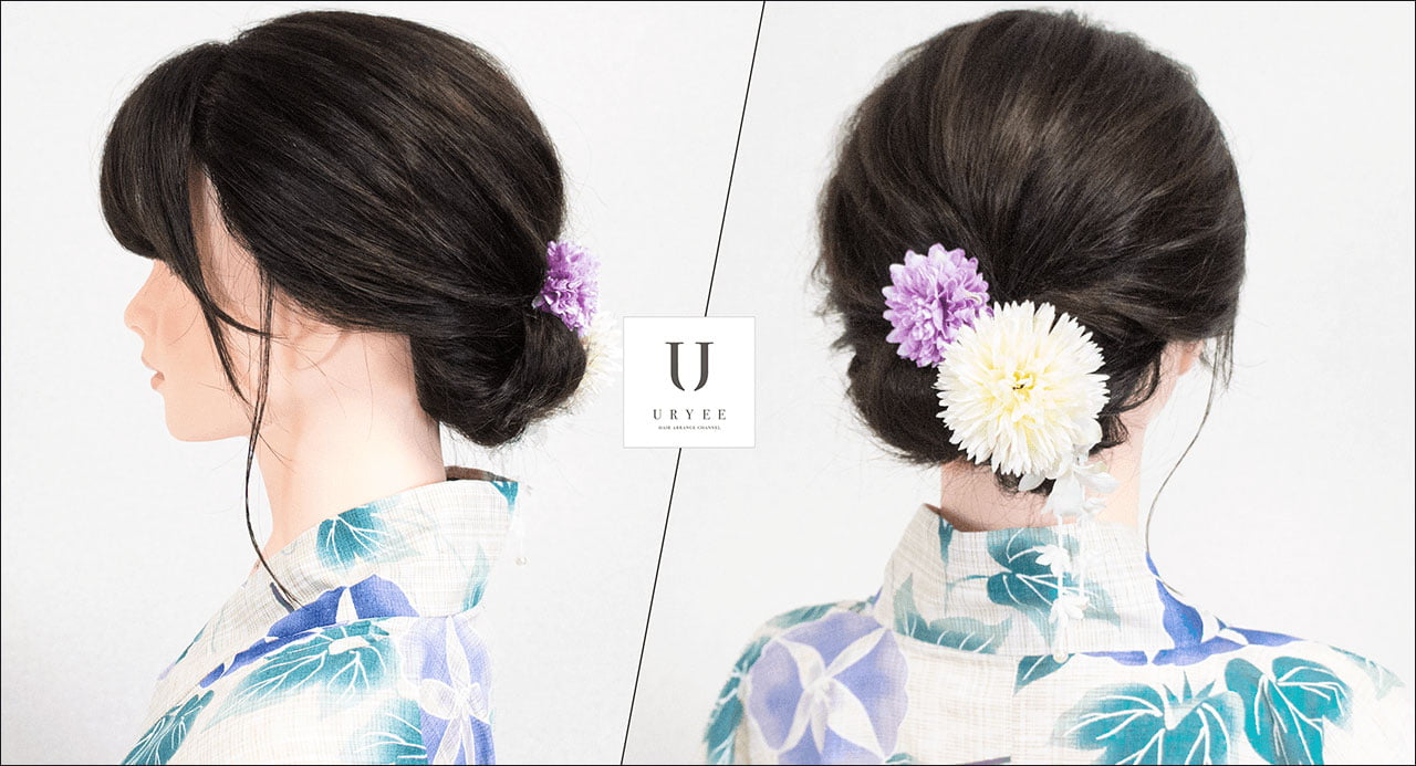 ボブ＆ショート 浴衣の髪型・ヘアアレンジ集簡単にできる！浴衣の髪型アレンジレシピ - こだわりきもの専門店キステ