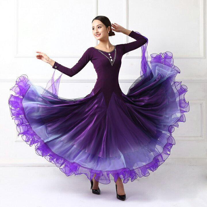 新入荷 レディース社交ダンス高級ドレス 競技パーティー試合ワルツダンスドレス セミオーダー ピッタリ
