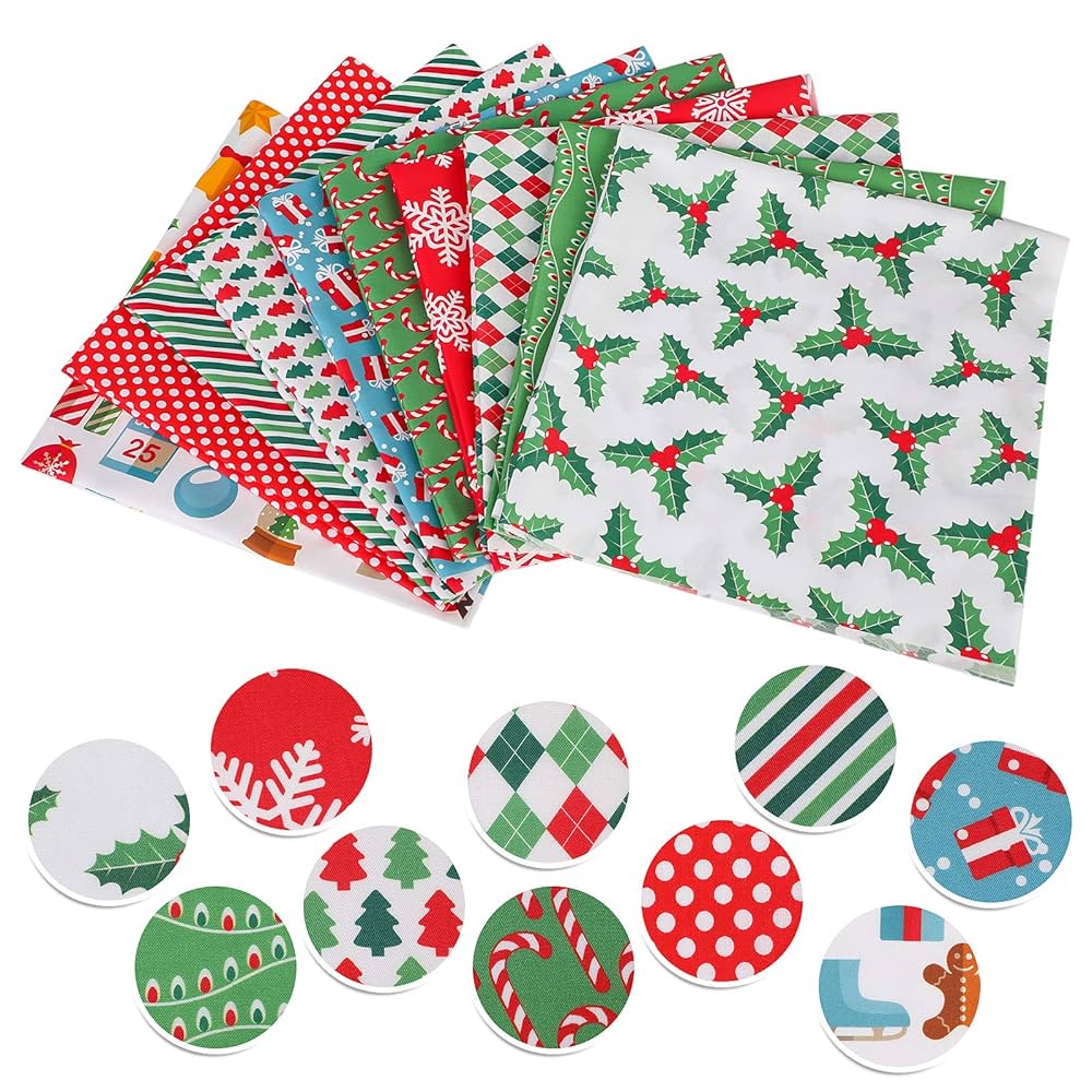 クリスマス生地！『ヨーロッパ製 ゴブラン織 パッチワーク柄トナカイ柄』～70cm巾×48㎝単位でカット～ 生地 Blanc de Roi 通販6222444Creema クリーマ