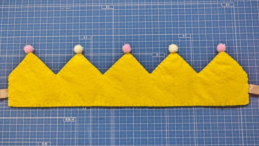 無料型紙あり 簡単かわいいベビークラウンの作り方 - 縫いナビ 生地のマルイシ