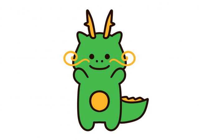 辰年の正月イラスト素材セット：イラスト無料