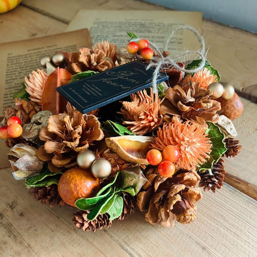 ハロウィンリース 造花 直径約45cm かぼちゃ パンプキン リース 玄関 北欧 おしゃれ ナチュラル ハロウィーン ドライフラワー 部屋 手作り店舗 装飾 優雅 飾り 飾り付け ドア 壁掛け インテリア 記念日 お祝い ディスプレイ ギフト プレゼントailton