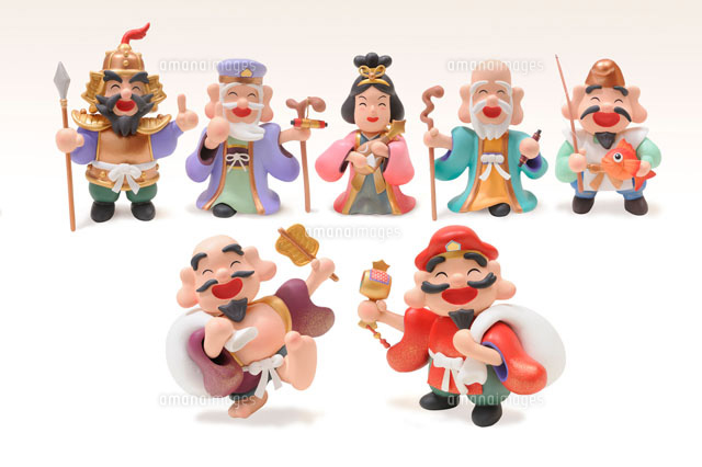 シール風縁どりつき 七福神 恵比寿・大黒天・毘沙門天・弁財天・福禄寿・寿老人・布袋尊のイラスト素材226681880- イメージマート