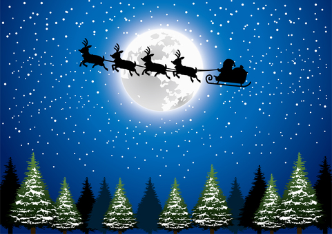 12月の文字とサンタクロースの無料 フリー イラストかわいい手描きの無料素材「てがきっず」保育園・小学校・介護施設にぴったりのフリー素材イラスト