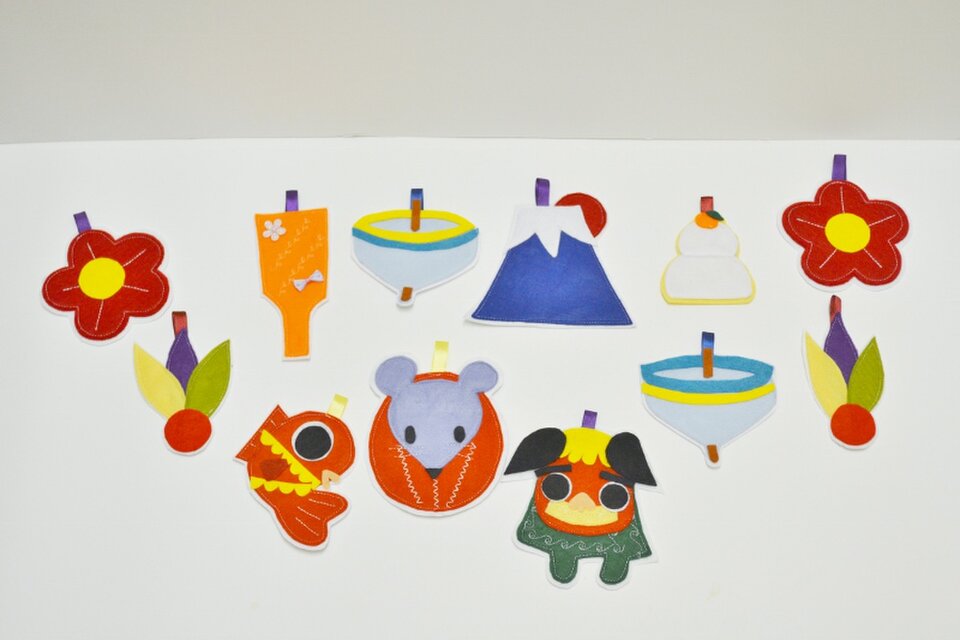 楽天市場 ガーランド お正月飾り おしゃれ 飾り付け かわいい prefer fuku 新年 年賀状作り ニューイヤー お正月 パーティーデコレーション : 節句＆ギフト専門店 ぷりふあ人形