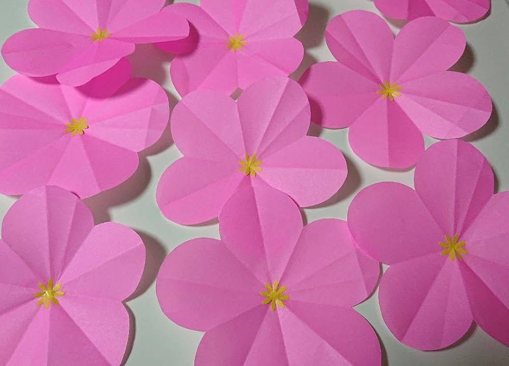 ひな祭り飾り 壁面 飾り 梅の花 桃の花 花びら ハンドメイド 3月 画用紙