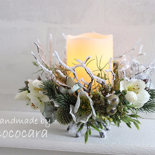 クリスマスキャンドルのアレンジの作り方 手順10その他フラワー・ガーデニング アトリエハンドメイドレシピ 作り方 と手作り情報サイト