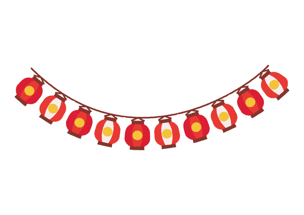 夏祭りのちょうちんイラスト フリー素材かくぬる素材工房