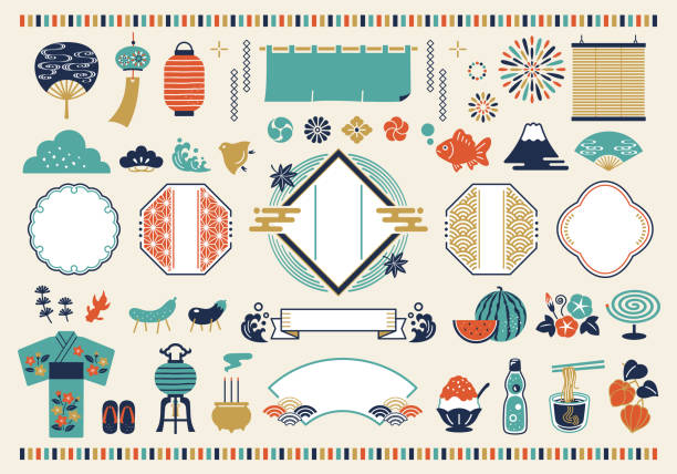 お盆のフレーム無料イラスト かわいいフリー素材集 フレームぽけっと