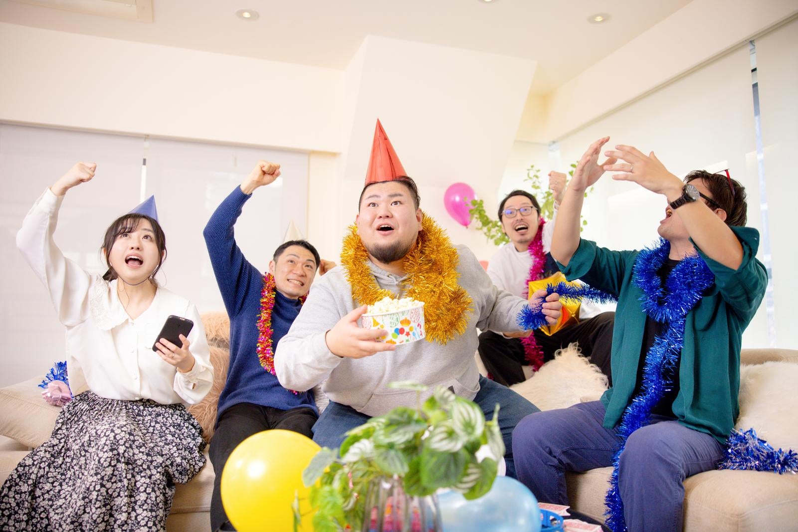 誕生日パーティーの背景素材 2種OKUMONO