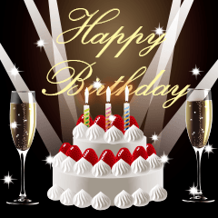 お誕生日おめでとう」誕生日無料ラインスタンプ 誕生日パーティー 猫LINEスタンプ無料フリーダウンロード