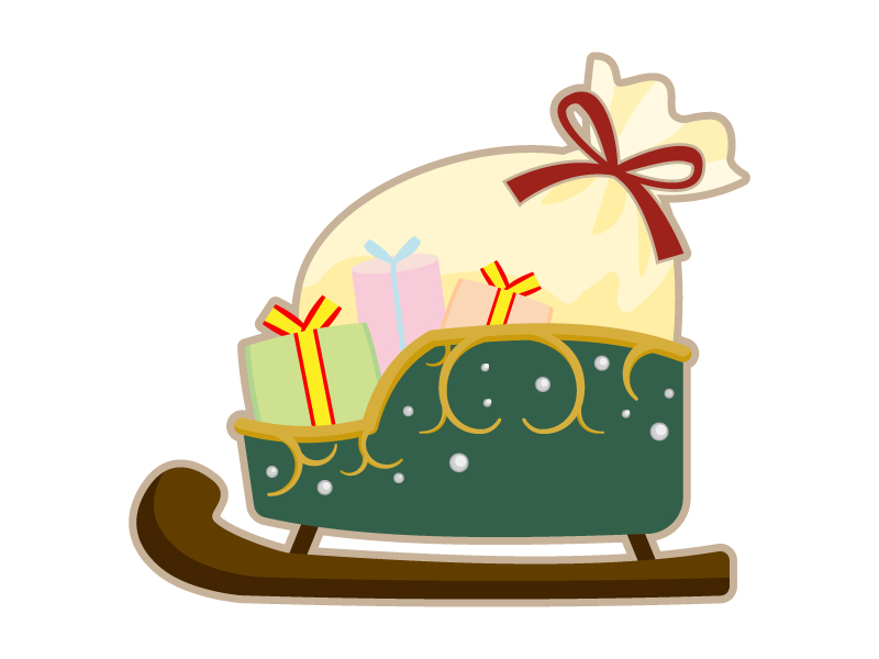 子供が乗れるサンタさんのソリ クリスマスイベント装飾演出・ディスプレイ用