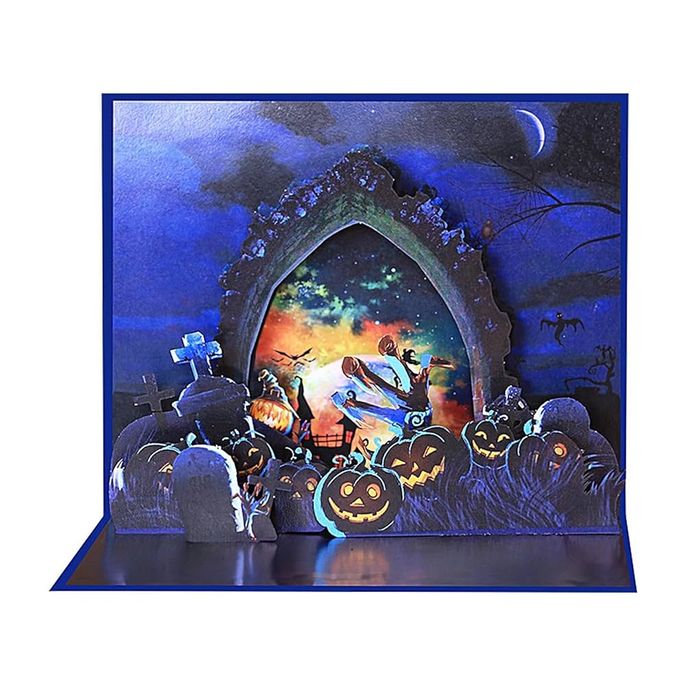 Amazon3D立体カード ハロウィン ポップアップカード メッセージカード グリーティングカード 手作り 友達 お祝い 贈り物 おめでとう折りたたみ 記念日 卒業式 感謝 封筒付き 2枚セットグリーティングカード文房具・オフィス用品