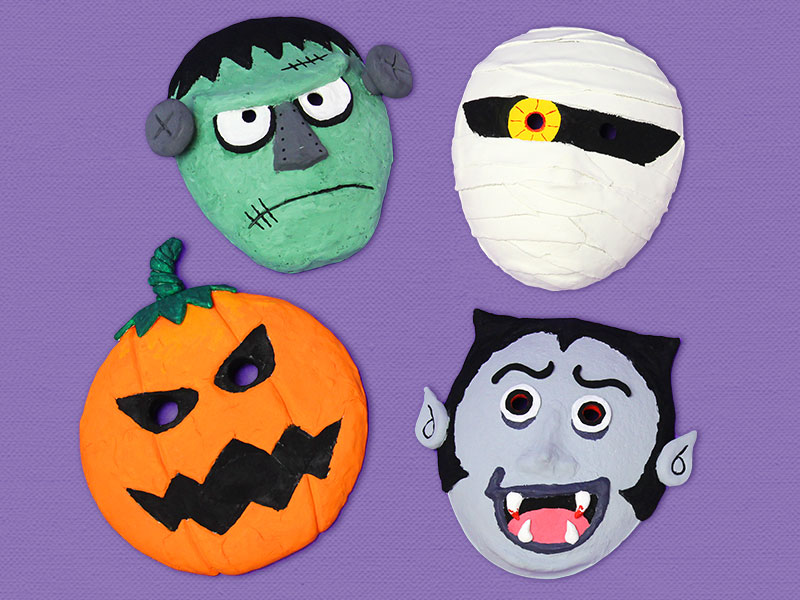 粘土 手作りハロウィン飾り お菓子のリースの作り方 - YouTube