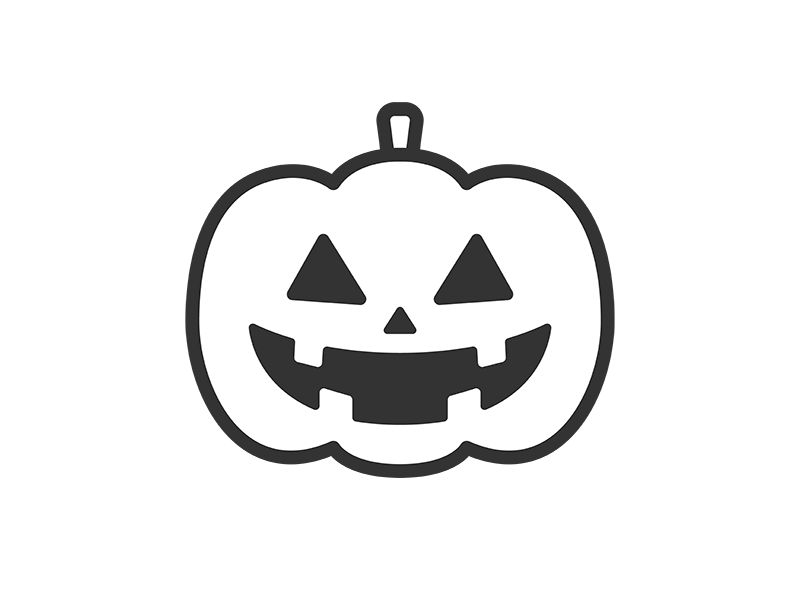 ハロウィン かぼちゃ 魔女 お化け コウモリ の無料イラストフリー素材